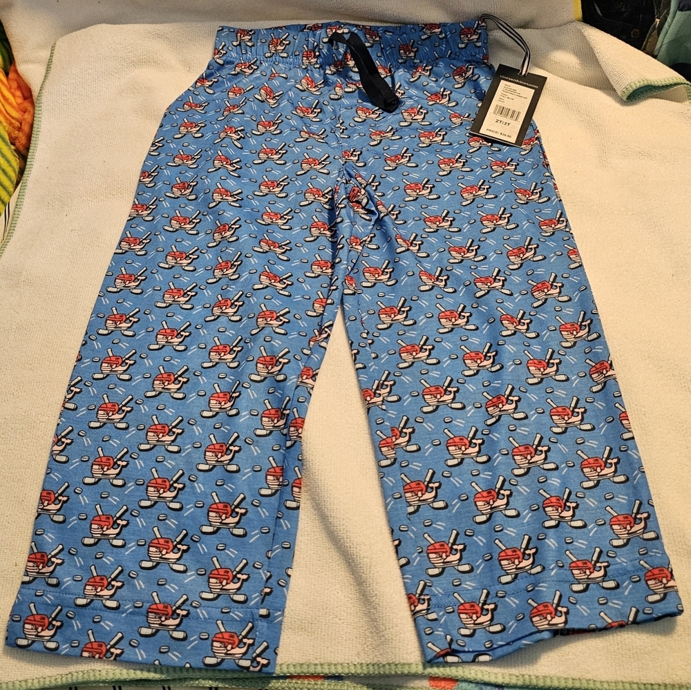 Vineyard Vines Loungewear Pajama Pants Hockey Whale Blue Pink White Size 2T/3T